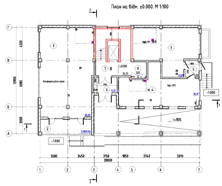 Планировка 1 этажа КД Граф на Педагогической 