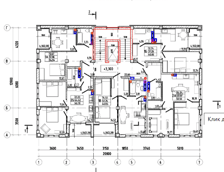 Планировка 2 этажа КД Граф на Педагогической 