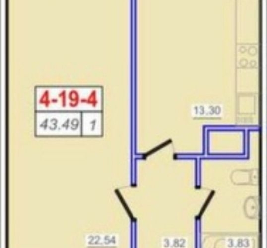  Продам 1к квартиру в 53 Жемчужине на 19 этаже фото 2