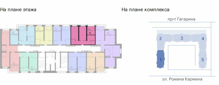 2х комнатная в ЖК Оскар на Гагарина, от хозяина фото 3