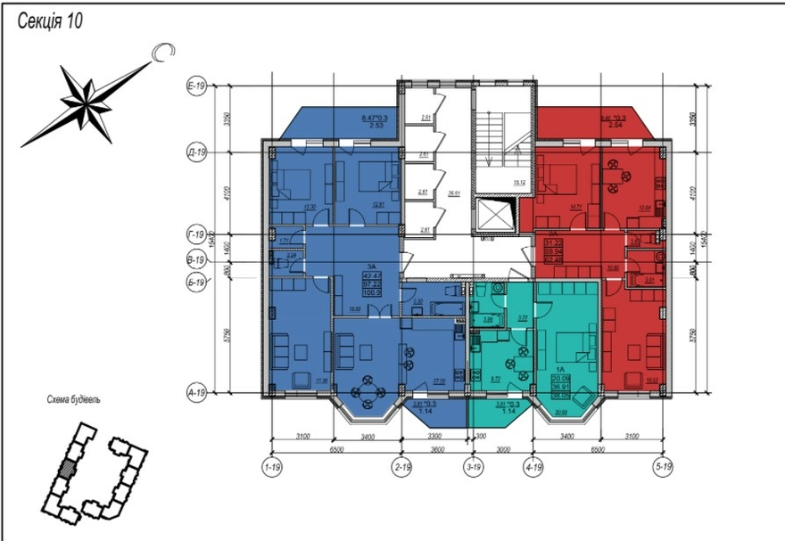 Планировки этажей ЖК Меридиан 