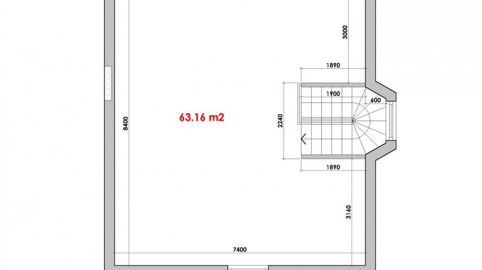 план 3 (мансардного) этажа дуплекса, площадью 195 кв.м. — Ж.М.